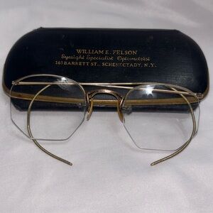 Vintage Numont Ful-Vue 12K GF Hexagon Shaped Eyeglasses Spectacles
